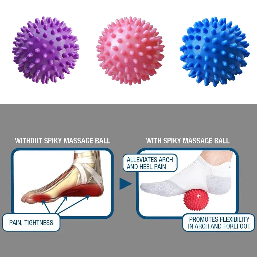 Revitalize Your Feet with the 7cm Hard Spiked PVC Massage Ball - Perfect for Plantar Fasciitis Relief and Muscle Relaxation