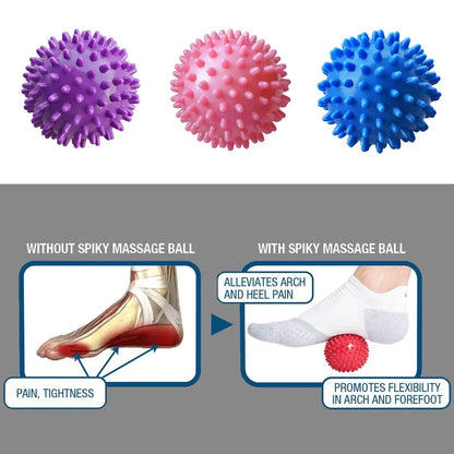 Revitalize Your Feet with the 7cm Hard Spiked PVC Massage Ball - Perfect for Plantar Fasciitis Relief and Muscle Relaxation