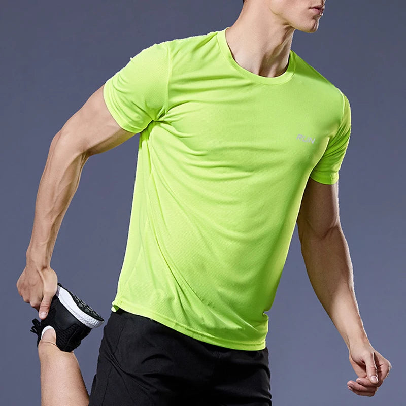 Elevate Your Workout with Our Quick-Dry Summer Gym T-Shirt for Men - Perfect for Running, Bodybuilding, and More!
