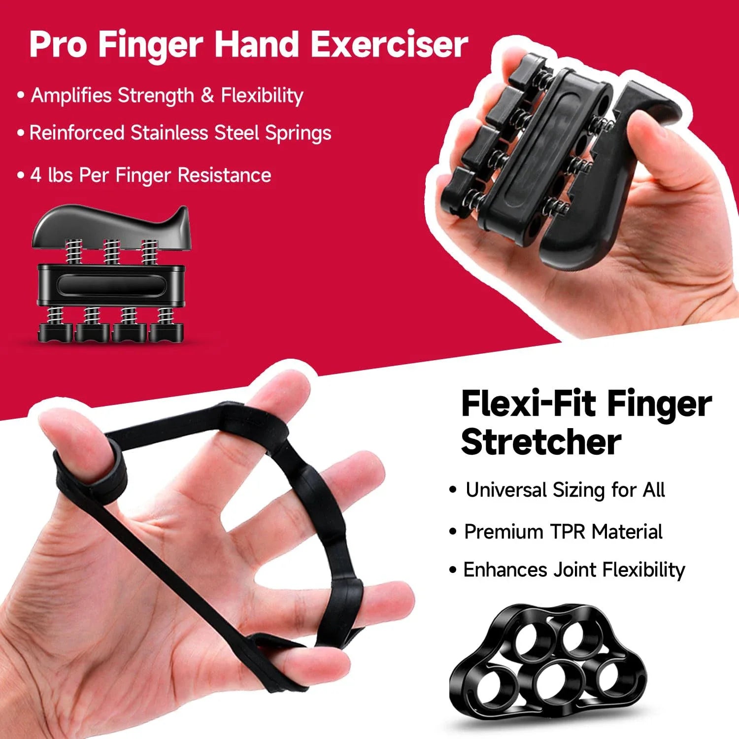 Ultimate 5-60Kg Adjustable Hand Grip Strength Trainer - Build Muscle & Aid Injury Recovery with Finger Exerciser Kit
