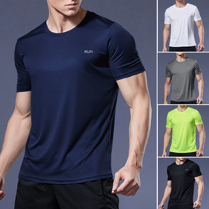 Elevate Your Workout with Our Quick-Dry Summer Gym T-Shirt for Men - Perfect for Running, Bodybuilding, and More!
