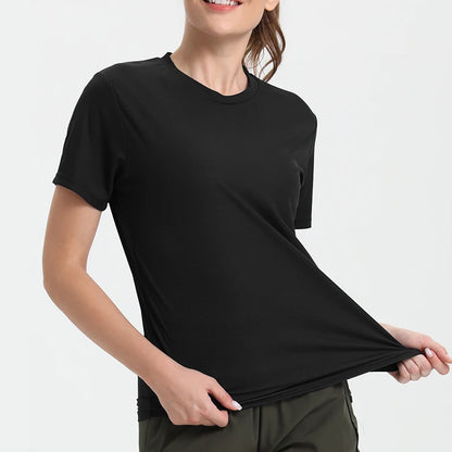 Elevate Your Workout with Our Women's Ultralight Quick Dry Sport T-Shirt - Breathable and Lightweight Compression for Running and Gym Sessions