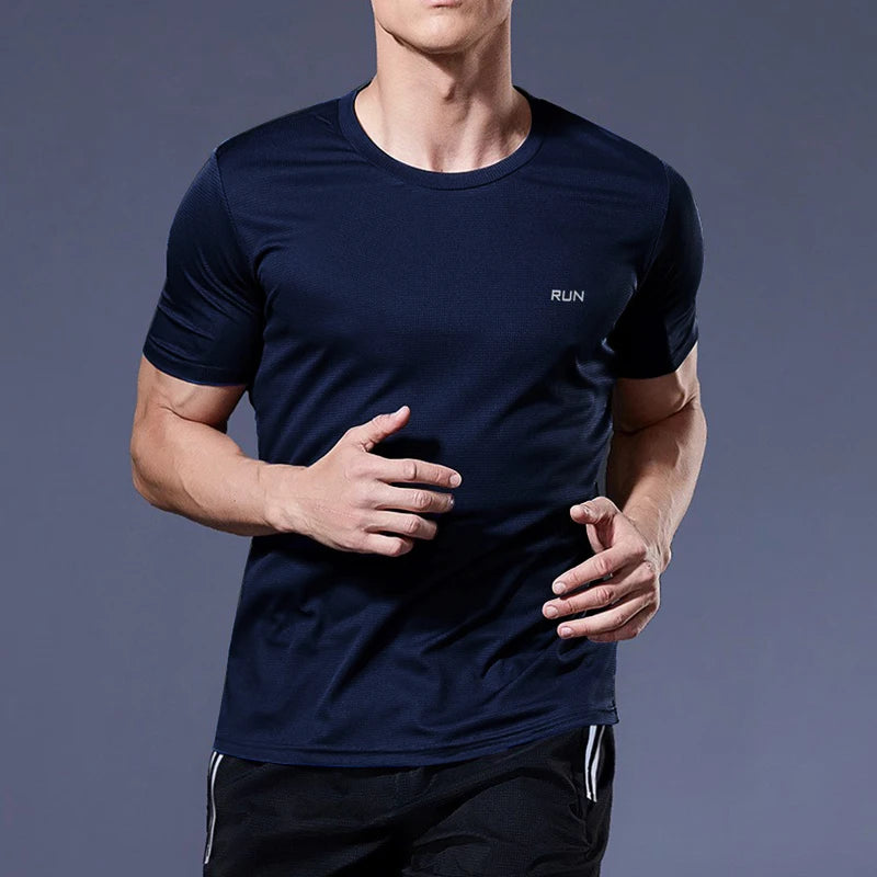 Elevate Your Workout with Our Quick-Dry Summer Gym T-Shirt for Men - Perfect for Running, Bodybuilding, and More!