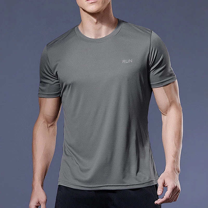 Elevate Your Workout with Our Quick-Dry Summer Gym T-Shirt for Men - Perfect for Running, Bodybuilding, and More!