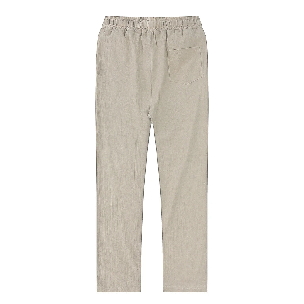 Men's Breathable Cotton Linen Pants - Stylish Autumn Trousers for Fitness and Streetwear (S-3XL)