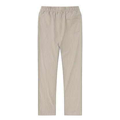 Men's Breathable Cotton Linen Pants - Stylish Autumn Trousers for Fitness and Streetwear (S-3XL)