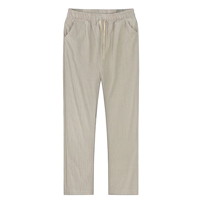 Men's Breathable Cotton Linen Pants - Stylish Autumn Trousers for Fitness and Streetwear (S-3XL)