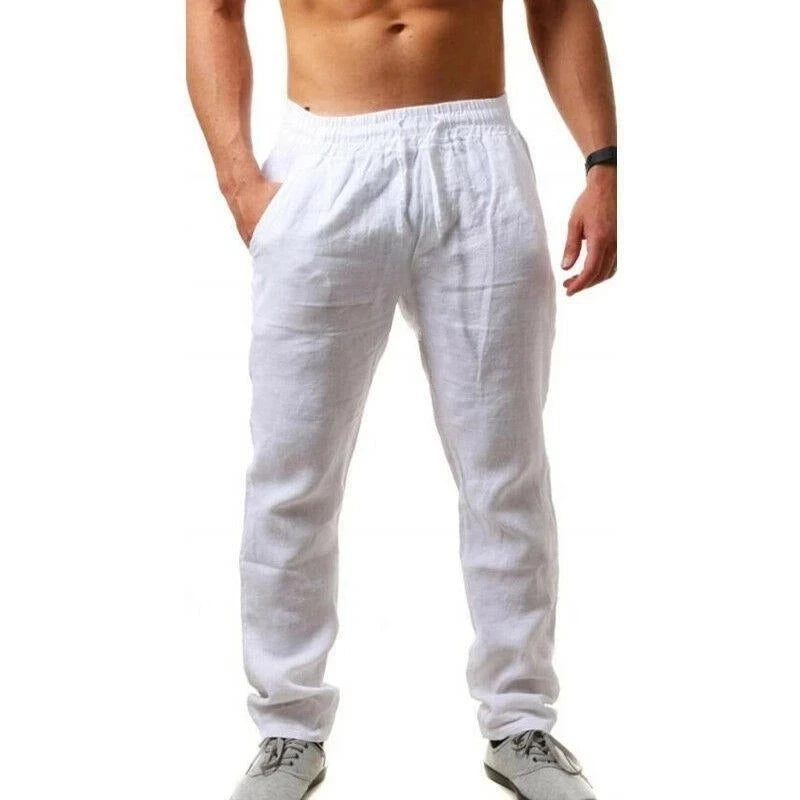 Men's Breathable Cotton Linen Pants - Stylish Autumn Trousers for Fitness and Streetwear (S-3XL)