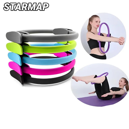 Elevate Your Workout with the 1Pcs Premium Yoga Fitness Ring - Perfect for Pilates, Home Exercises, and Resistance Training!