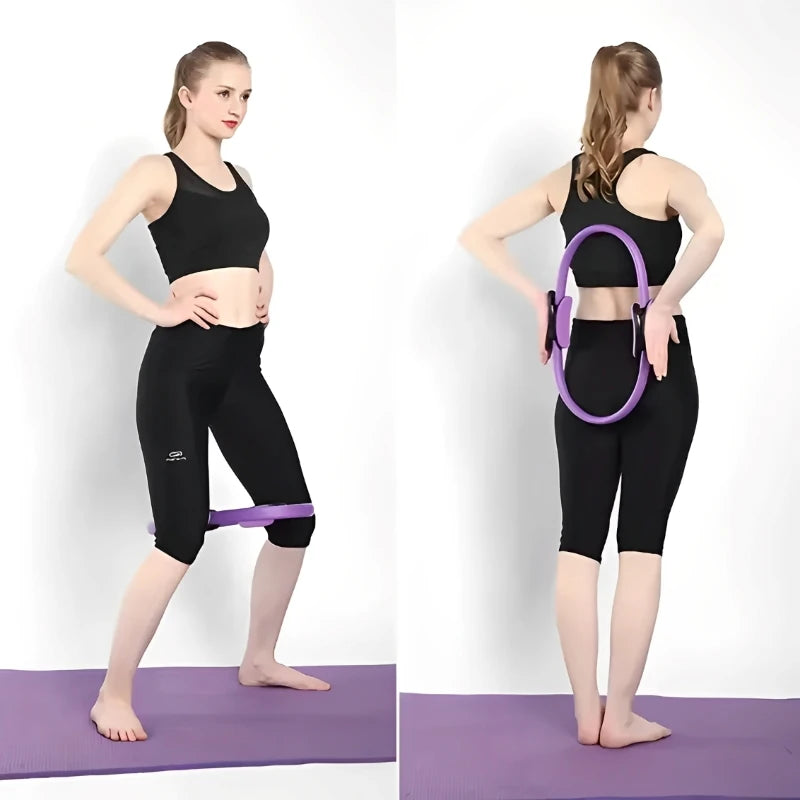Elevate Your Workout with the 1Pcs Premium Yoga Fitness Ring - Perfect for Pilates, Home Exercises, and Resistance Training!