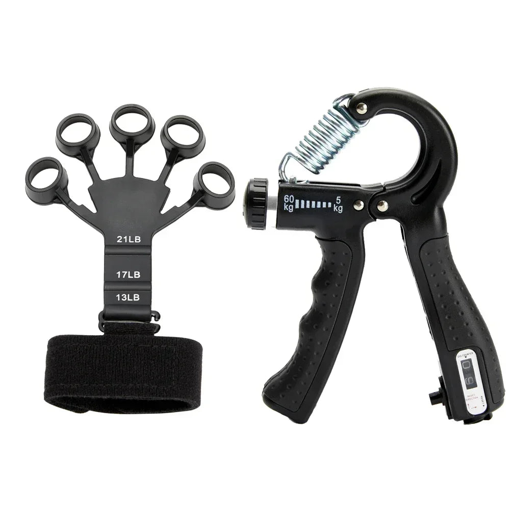 Ultimate 5-60Kg Adjustable Hand Grip Strength Trainer - Build Muscle & Aid Injury Recovery with Finger Exerciser Kit