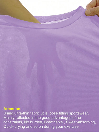 Elevate Your Workout with Our Women's Ultralight Quick Dry Sport T-Shirt - Breathable and Lightweight Compression for Running and Gym Sessions