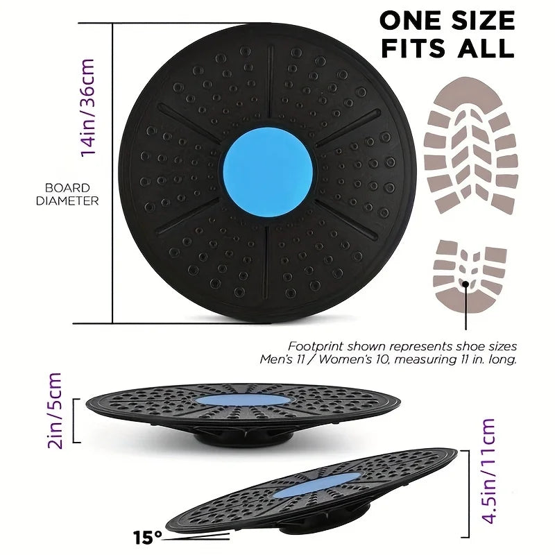 Elevate Your Fitness with the 1 Pc Yoga Balance Board - Perfect for Sensory Rehabilitation and Core Training