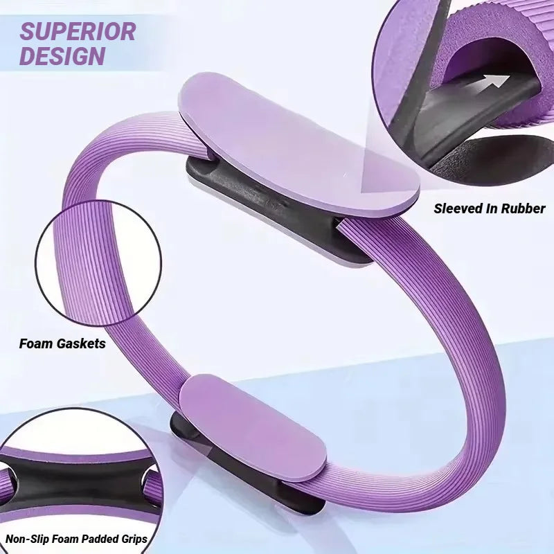 Elevate Your Workout with the 1Pcs Premium Yoga Fitness Ring - Perfect for Pilates, Home Exercises, and Resistance Training!