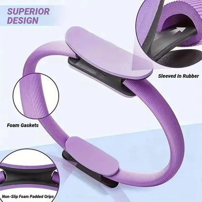 Elevate Your Workout with the 1Pcs Premium Yoga Fitness Ring - Perfect for Pilates, Home Exercises, and Resistance Training!