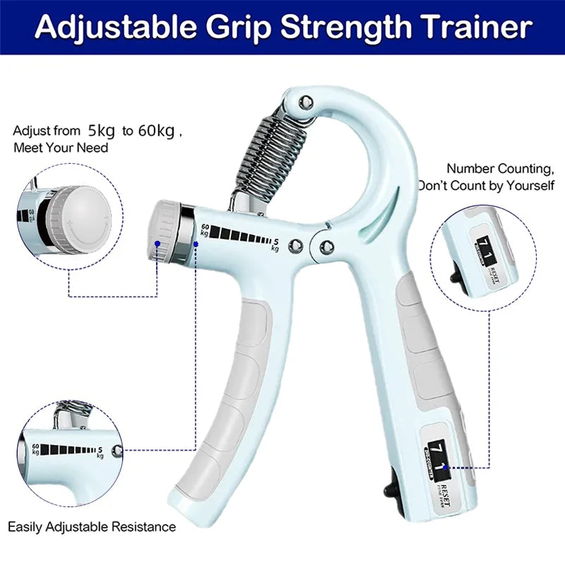 Unlock Your Strength with the 5-60Kg Adjustable Hand Grip Strengthener - Perfect for Building Wrist and Forearm Muscle!